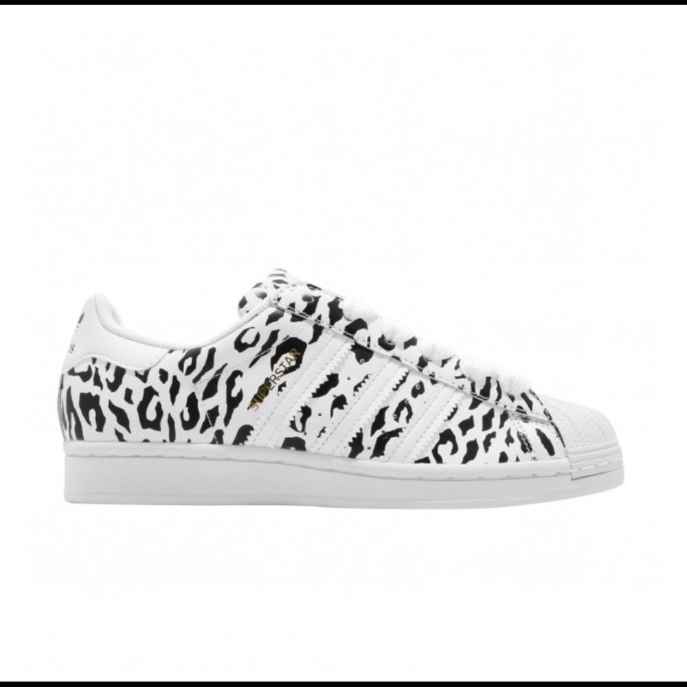 ADIDAS Superstar CHEETAH / White, Black, Gold NWT